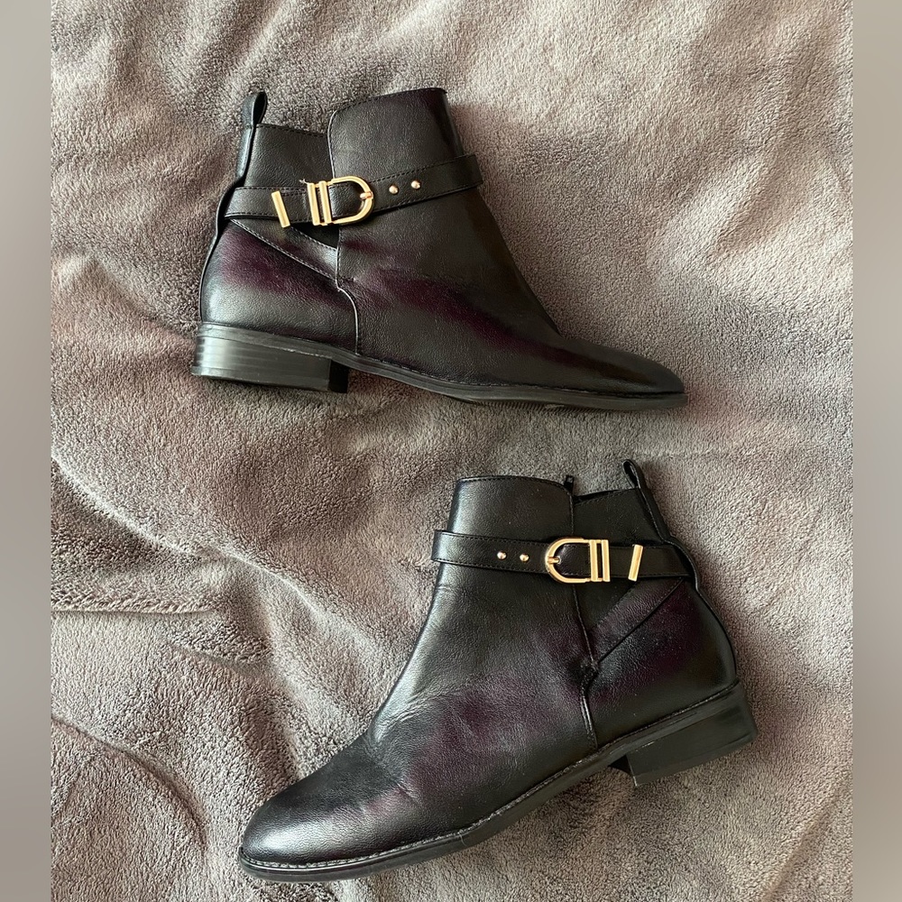 Leather Zip Up Booties
